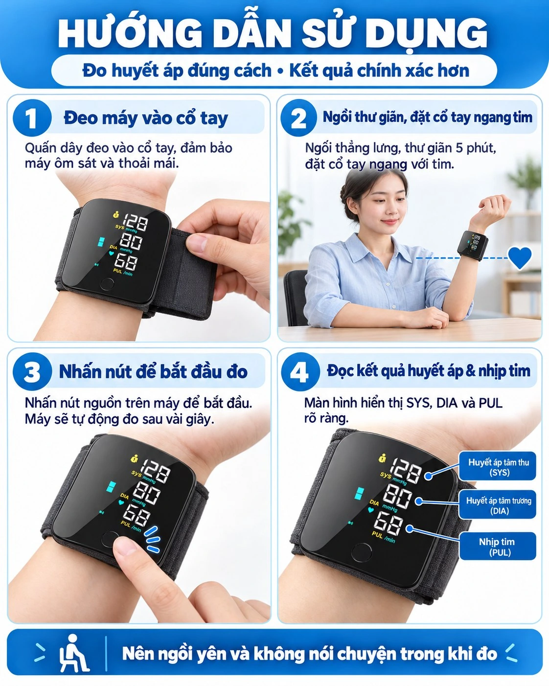 Hướng dẫn đeo máy